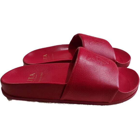 Lita by Ciara Italian Leather Slides size 37/6 New - Picture 2 of 6